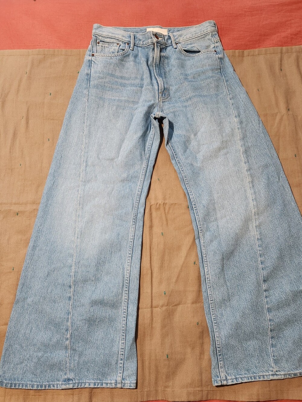 Mother lemon twist wide leg jeans Sz29
